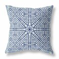 Palacedesigns 18 in. Geostar Indoor & Outdoor Throw Pillow Navy White & Black PA3091810
